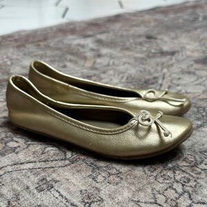 Chic Gold Kids Ballet Flats